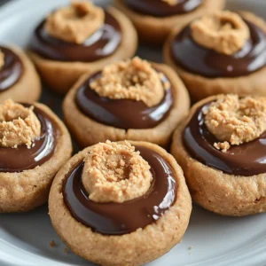 Peanut butter blossoms cookies with chocolate kisses on top, displayed on a holiday-themed plate.