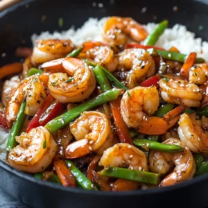 Honey Garlic Shrimp Stir-Fry Recipe featuring tender shrimp, vibrant vegetables, and a savory-sweet honey garlic sauce served fresh.