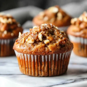 Morning Glory Muffins filled with carrots, apples, raisins, and nuts, perfect for a healthy snack or breakfast.