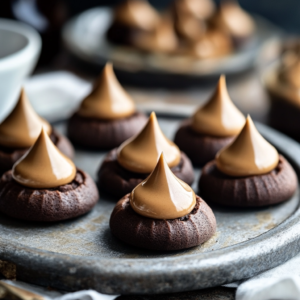 Peanut Butter Blossoms featuring soft, chewy peanut butter cookies topped with a classic chocolate kiss for a perfect sweet treat.