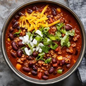 Vegetarian Black Bean Chili Recipe featuring hearty black beans, fresh vegetables, and bold spices served in a warm, comforting bowl.