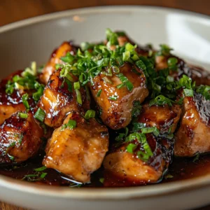 Tender braised chicken with golden skin and vegetables in a rich sauce