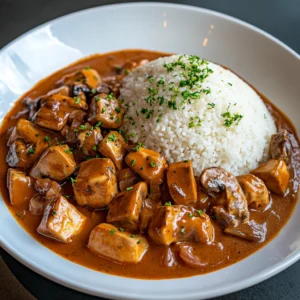 Authentic original Stroganoff with sour cream and beef.