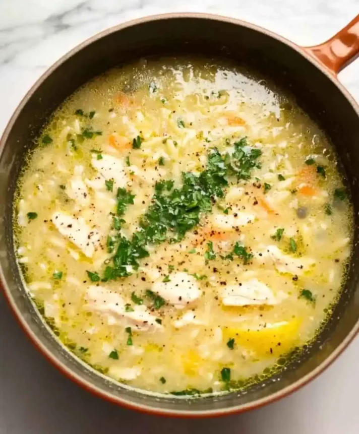 Lemon Chicken Orzo Soup (5)